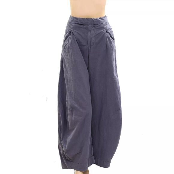 Free People Tegan Washed Barrel Trousers Pants Cotton High Waisted M NEW 278452 - Picture 5 of 10